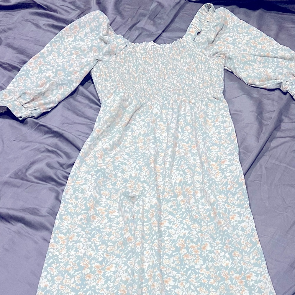 Kori Smocked Floral Jumpsuit